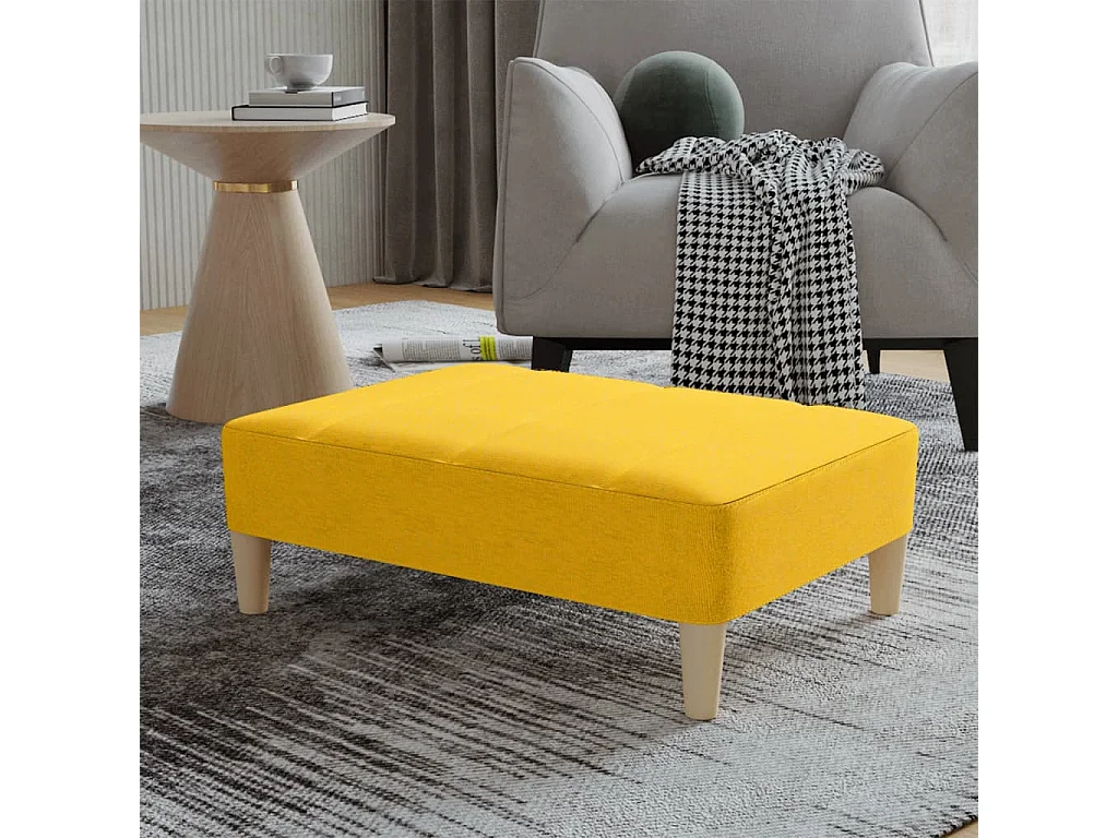 Repose-pied Jaune 78x56x32 cm Tissu