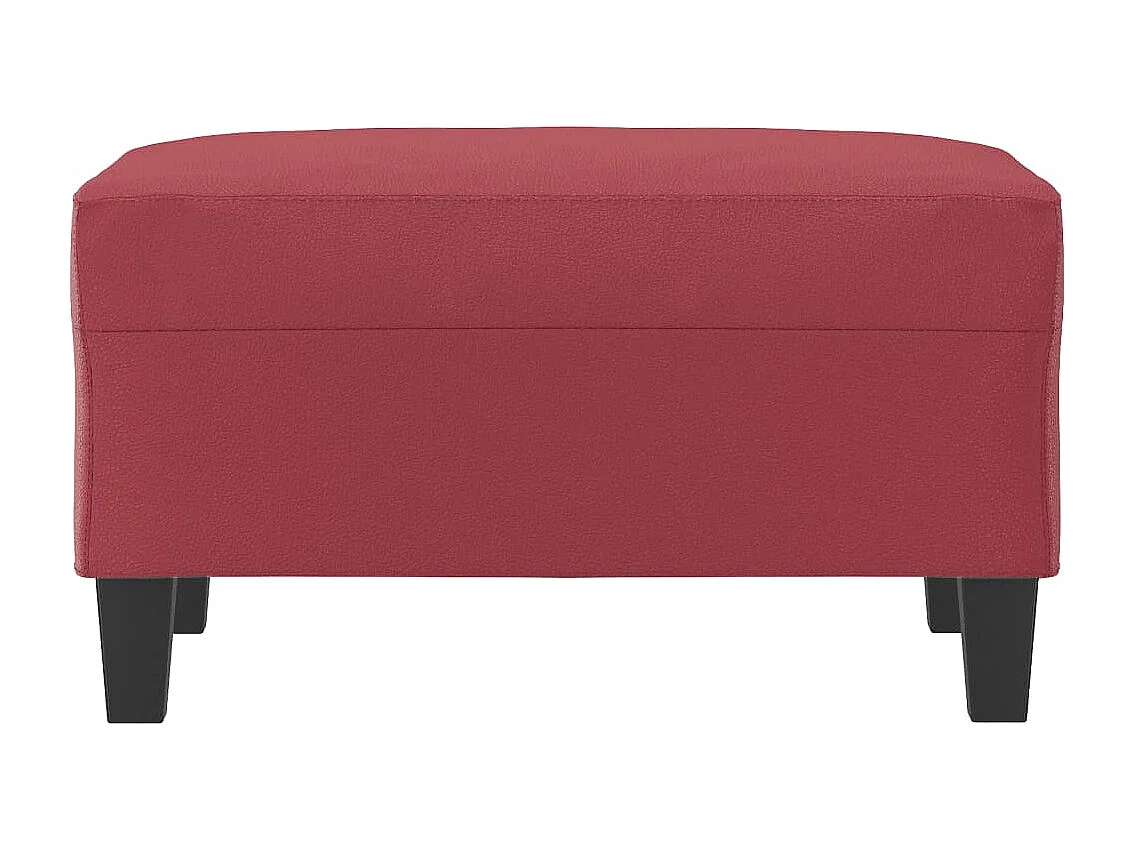Poggiapiedi rosso bordeaux 70x55x41 cm Ecopelle