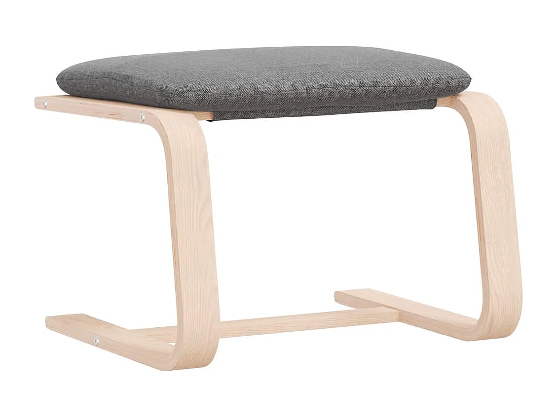 Fußhocker Dunkelgrau 51x41x40 cm Stoff