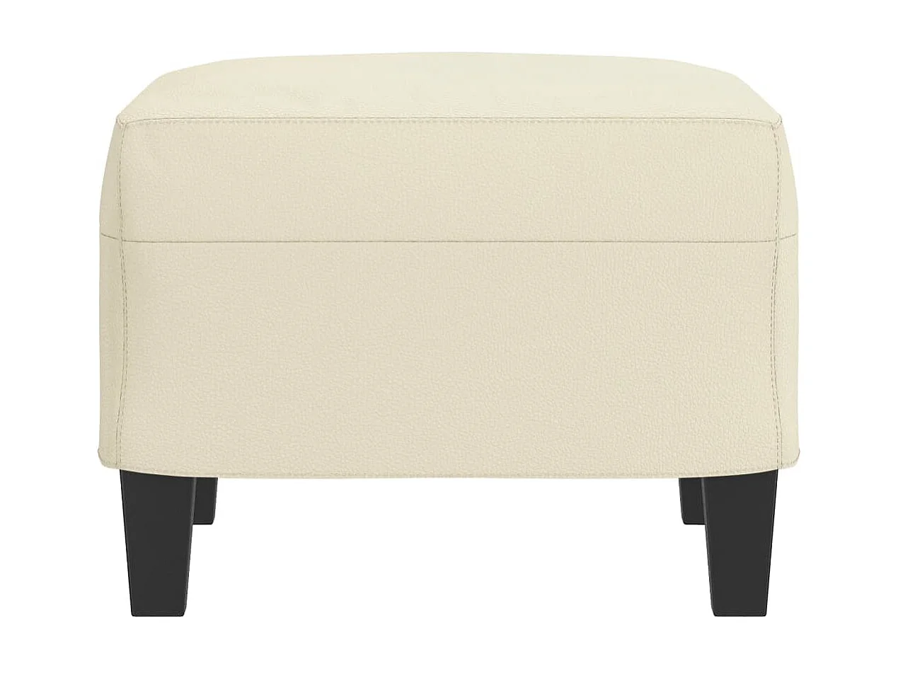Fußhocker Creme 60x50x41 cm Kunstleder
