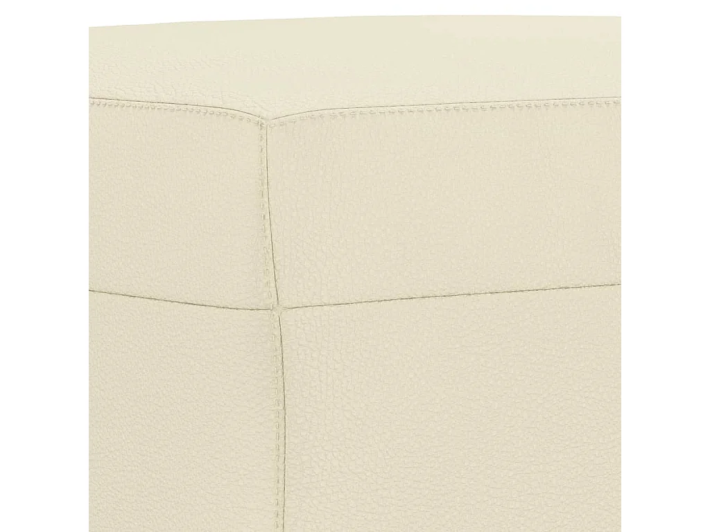 Fußhocker Creme 60x50x41 cm Kunstleder