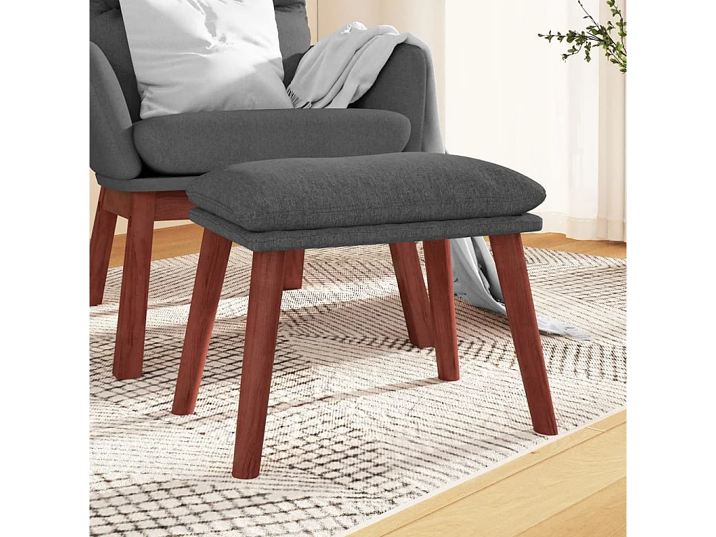 Repose-pied Gris foncé 45x29,5x35 cm Tissu