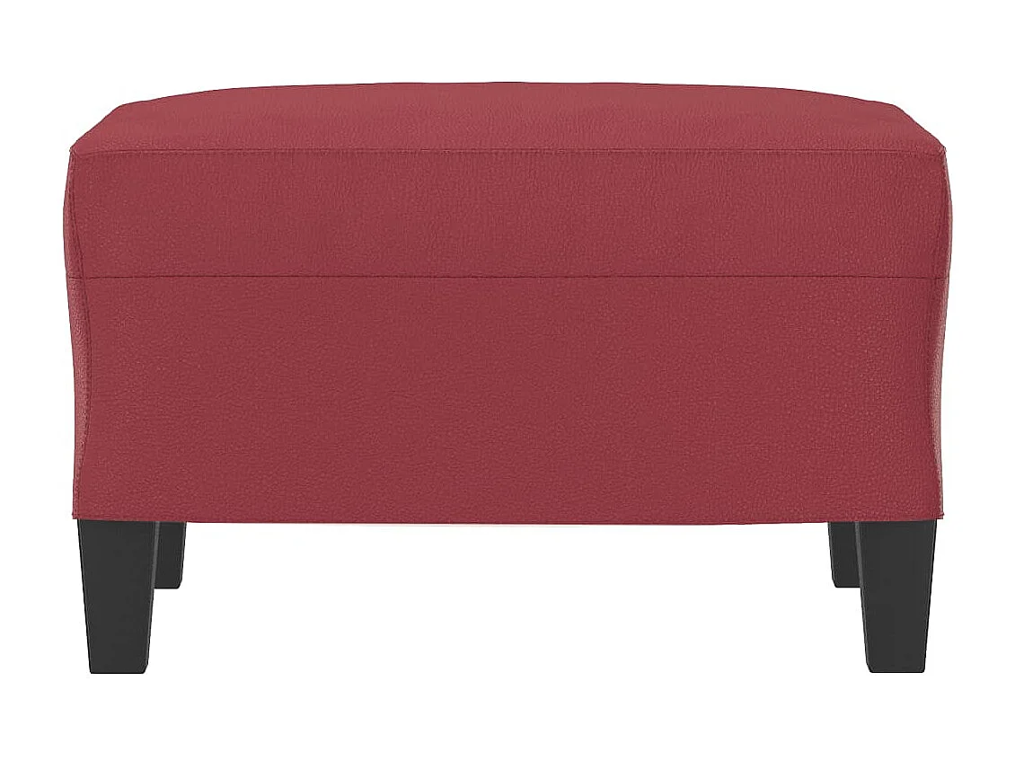 Repose-pied Rouge bordeaux 60x50x41 cm Similicuir