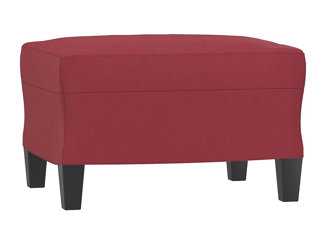 Poggiapiedi rosso bordeaux 60x50x41 cm Ecopelle