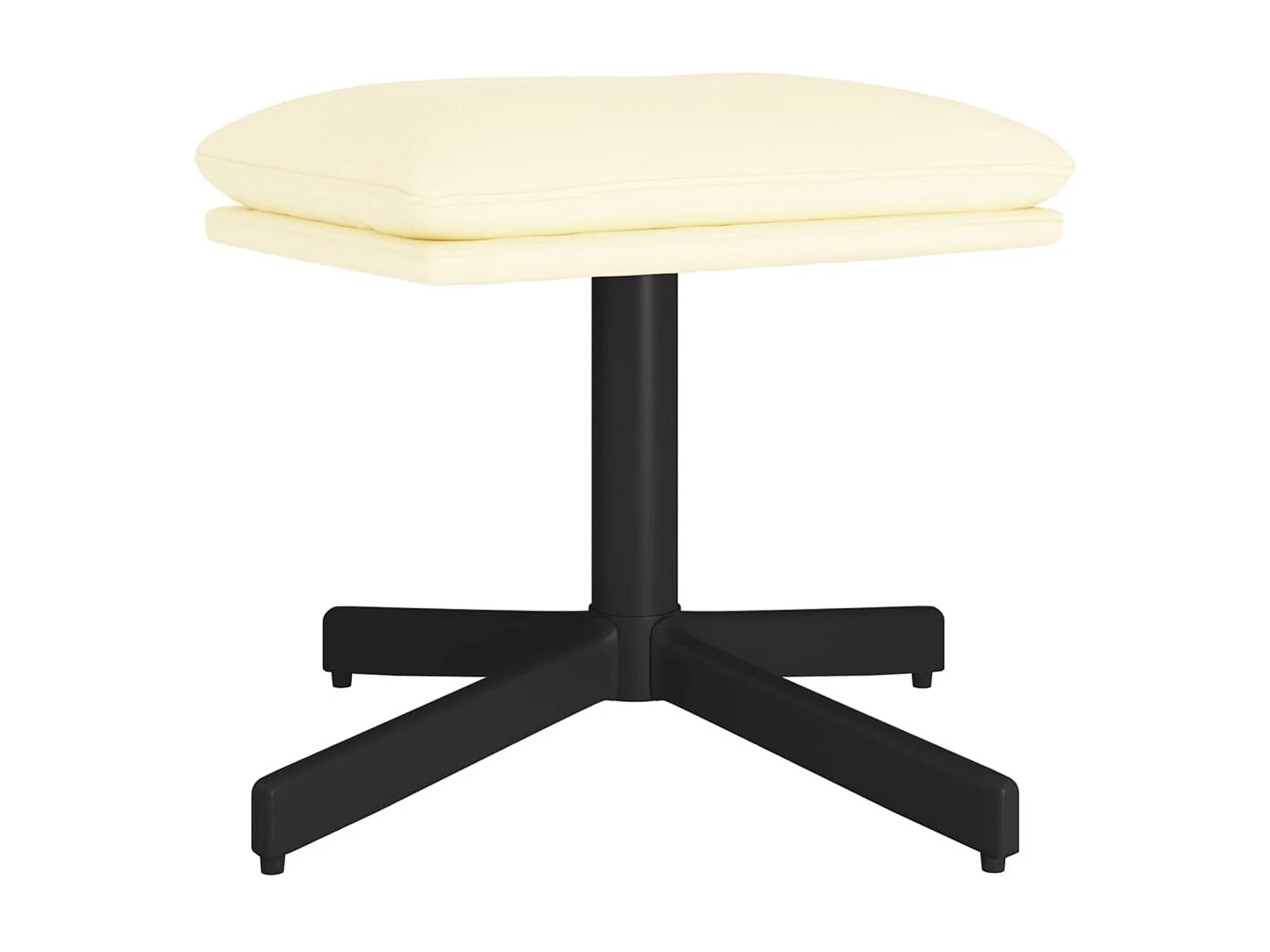 Repose-pied Crème 60x60x36 cm Similicuir