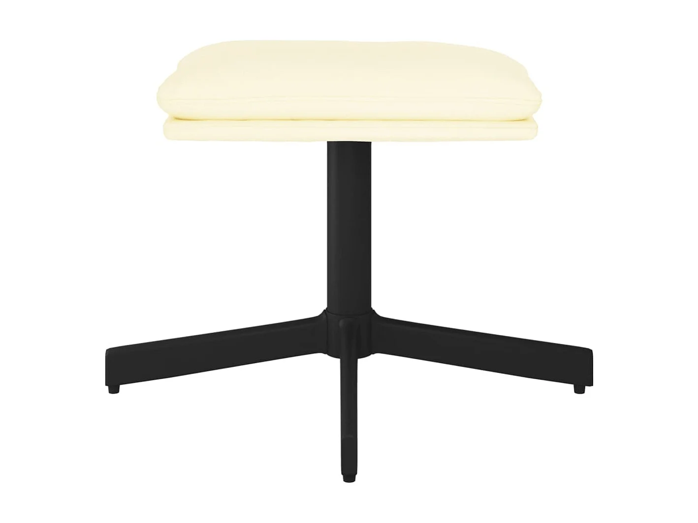 Repose-pied Crème 60x60x36 cm Similicuir