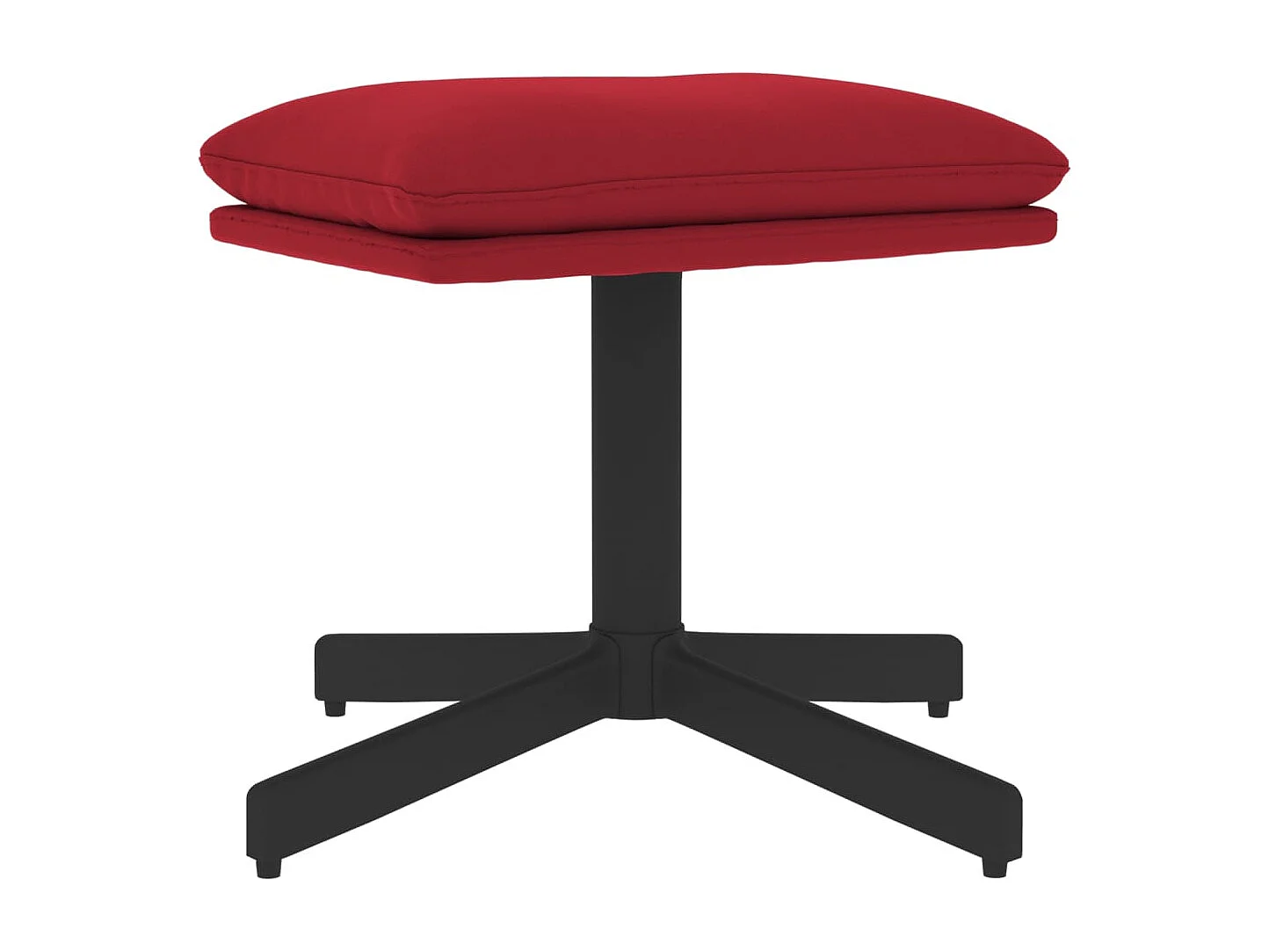 Repousa-pés vermelho Borgonha 60x60x36 cm Veludo