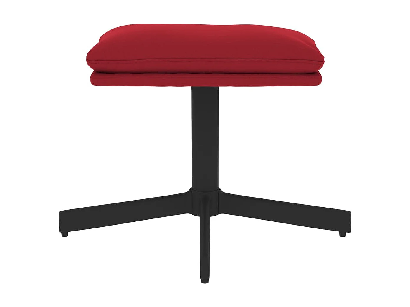 Repousa-pés vermelho Borgonha 60x60x36 cm Veludo