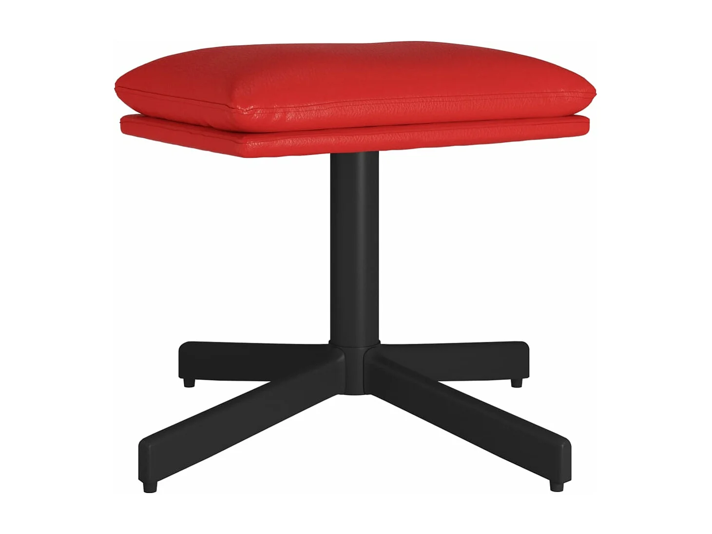 Burgunderroter Fußhocker 60x60x36 cm Kunstleder