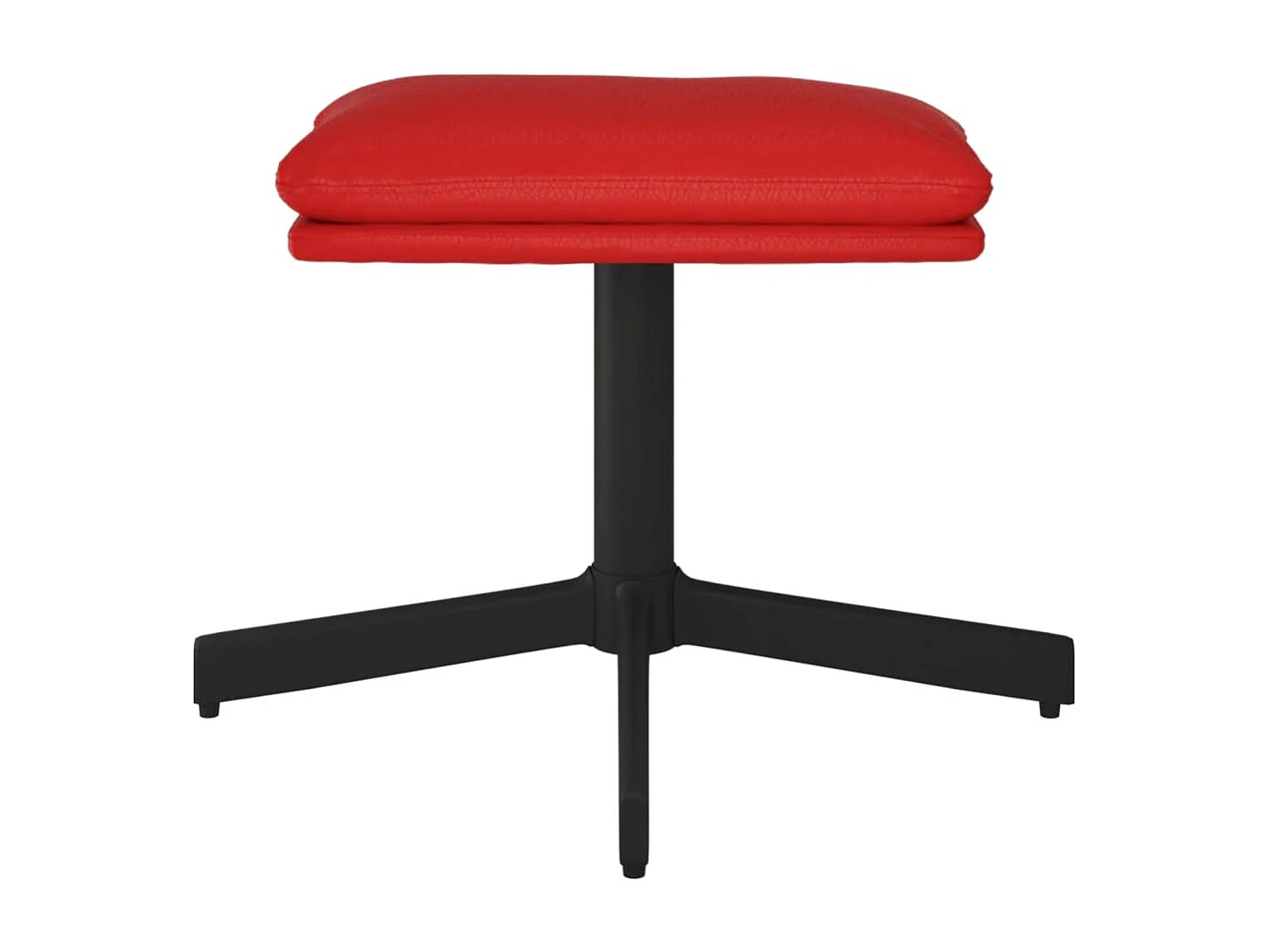 Burgunderroter Fußhocker 60x60x36 cm Kunstleder