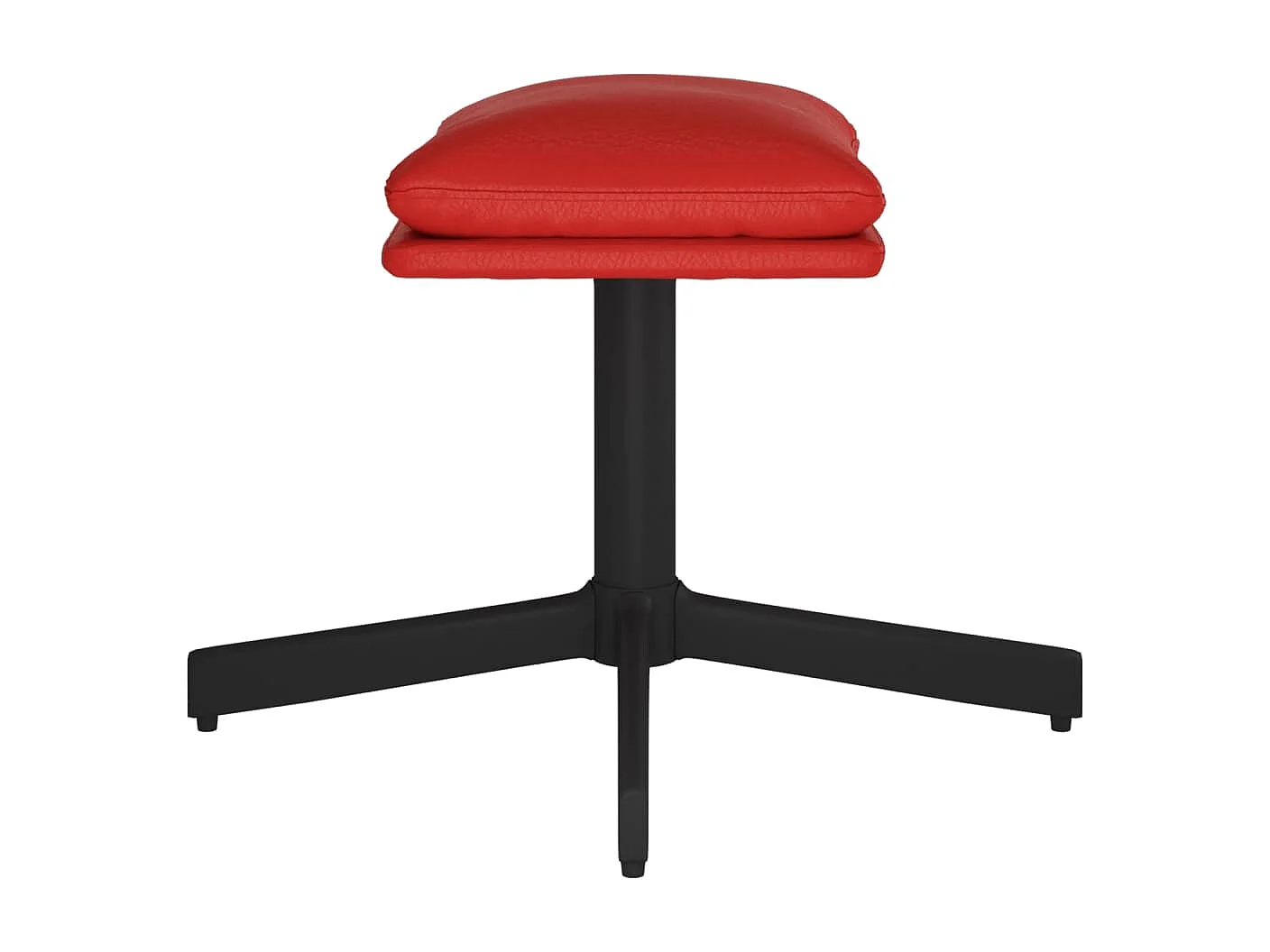 Burgunderroter Fußhocker 60x60x36 cm Kunstleder