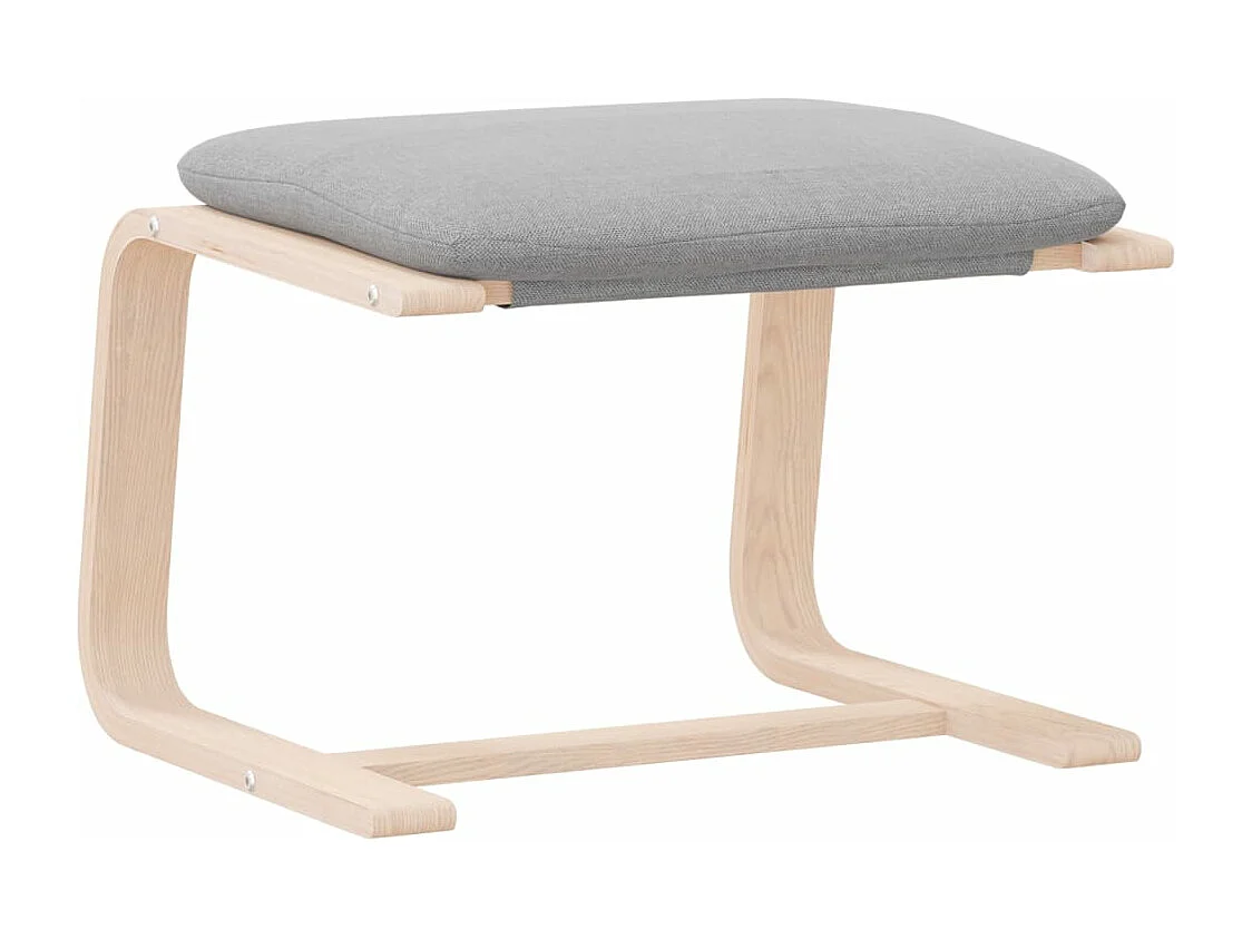 Fußhocker Hellgrau 51x41x40 cm Stoff