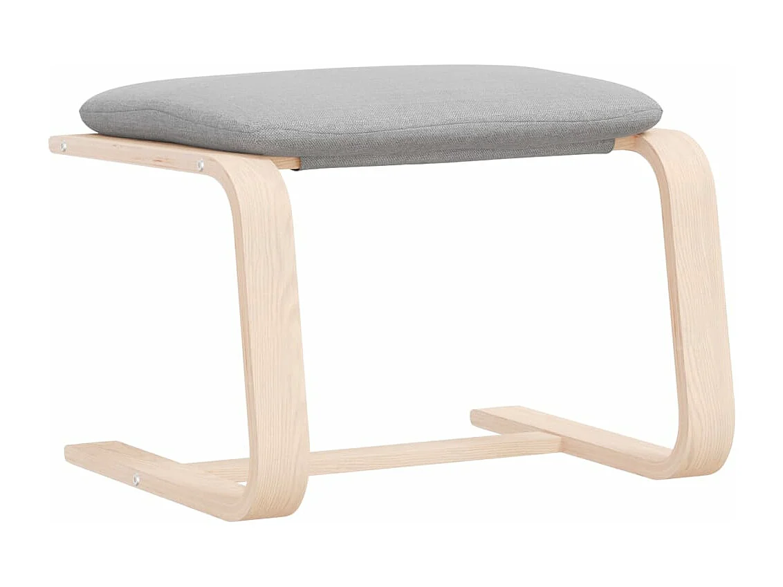 Fußhocker Hellgrau 51x41x40 cm Stoff