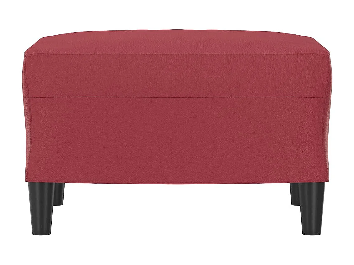 Poggiapiedi rosso bordeaux 60x50x41 cm Ecopelle