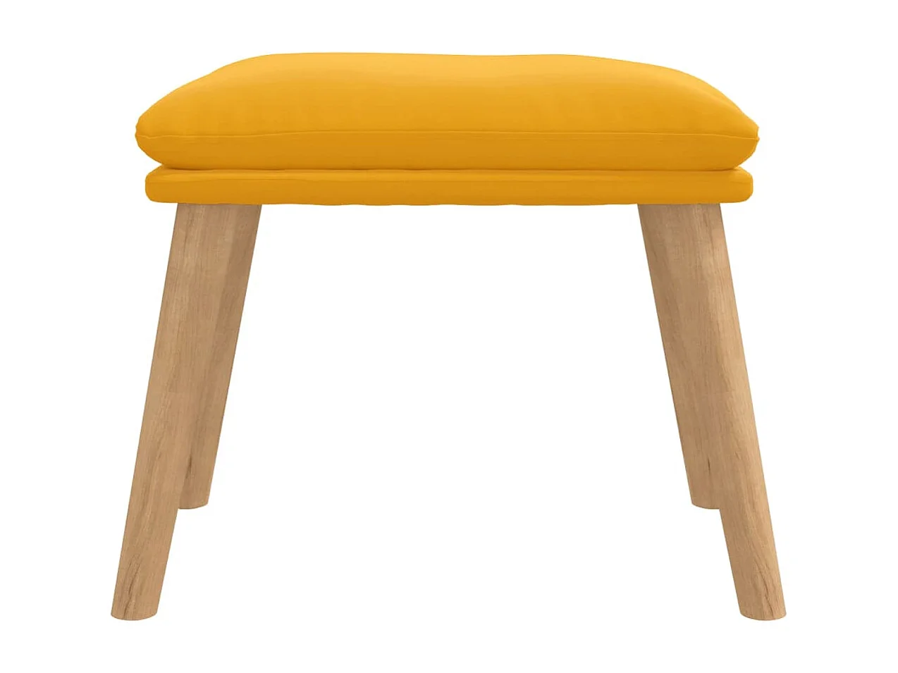 Repose-pied Jaune moutarde 45x29,5x35 cm Velours