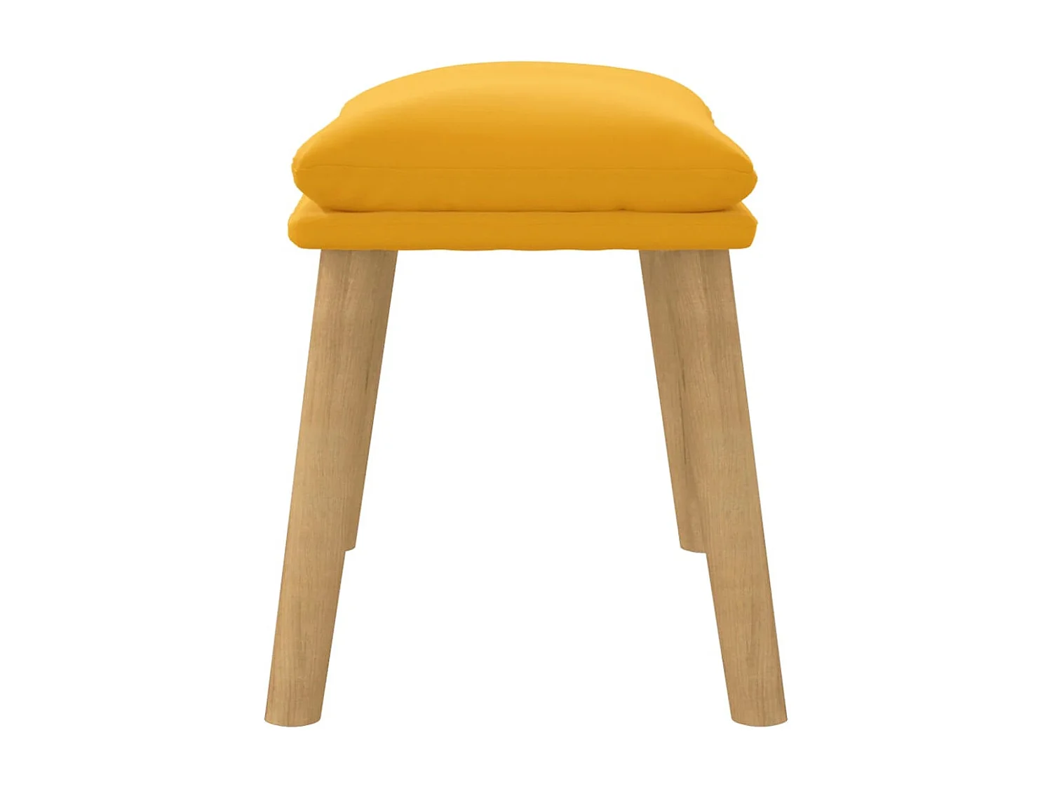 Repose-pied Jaune moutarde 45x29,5x35 cm Velours