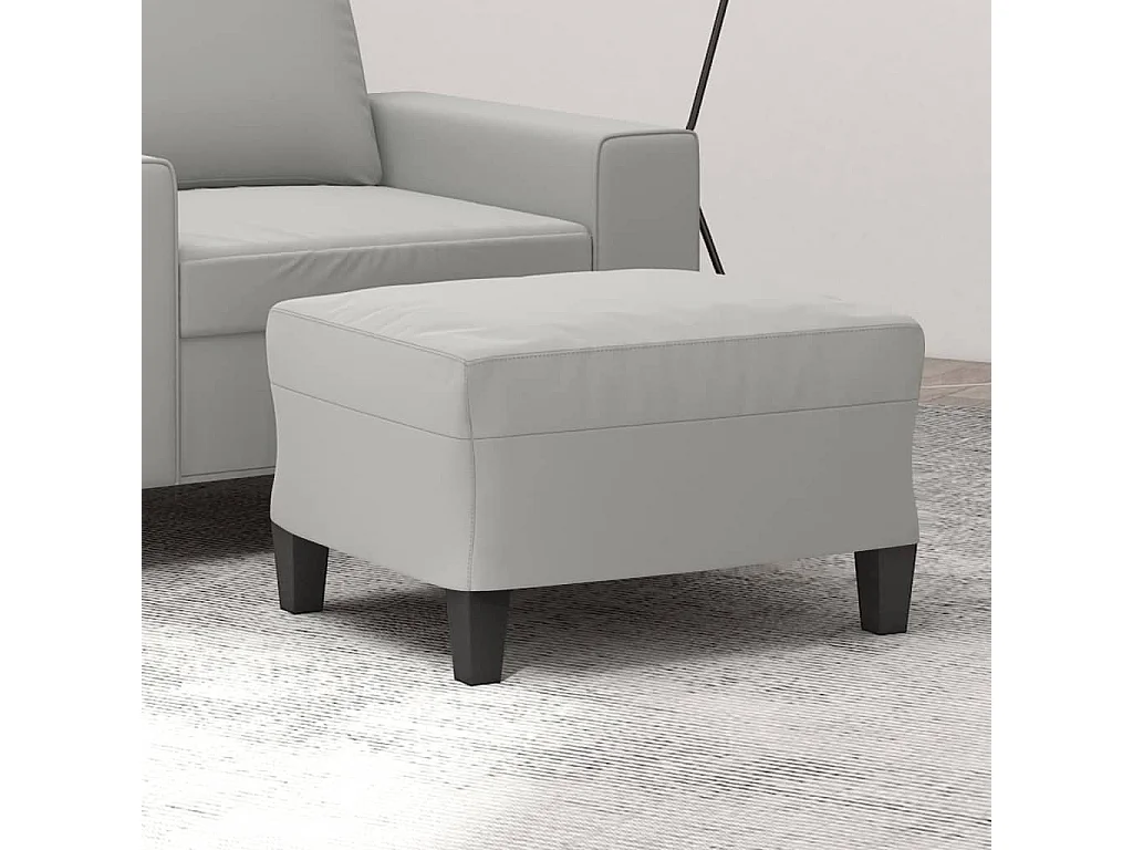 Repose-pied Gris clair 60x50x41 cm Tissu microfibre