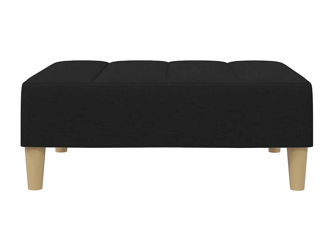 Schwarzer Fußhocker 77x55x31 cm Stoff