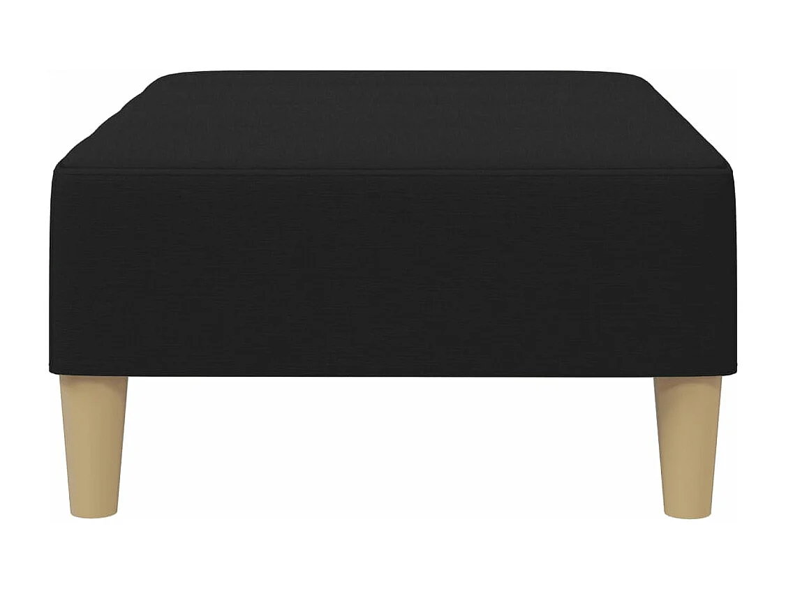 Repose-pied noir 77x55x31 cm tissu