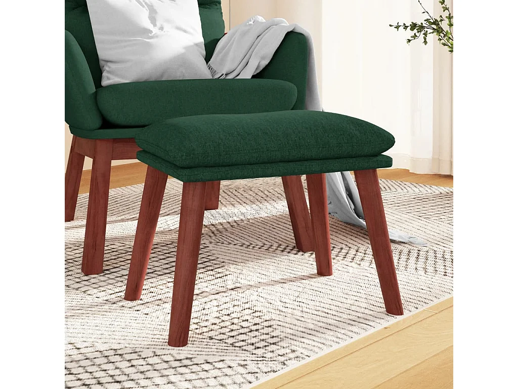 Fußhocker Dunkelgrün 45x29,5x35 cm Stoff