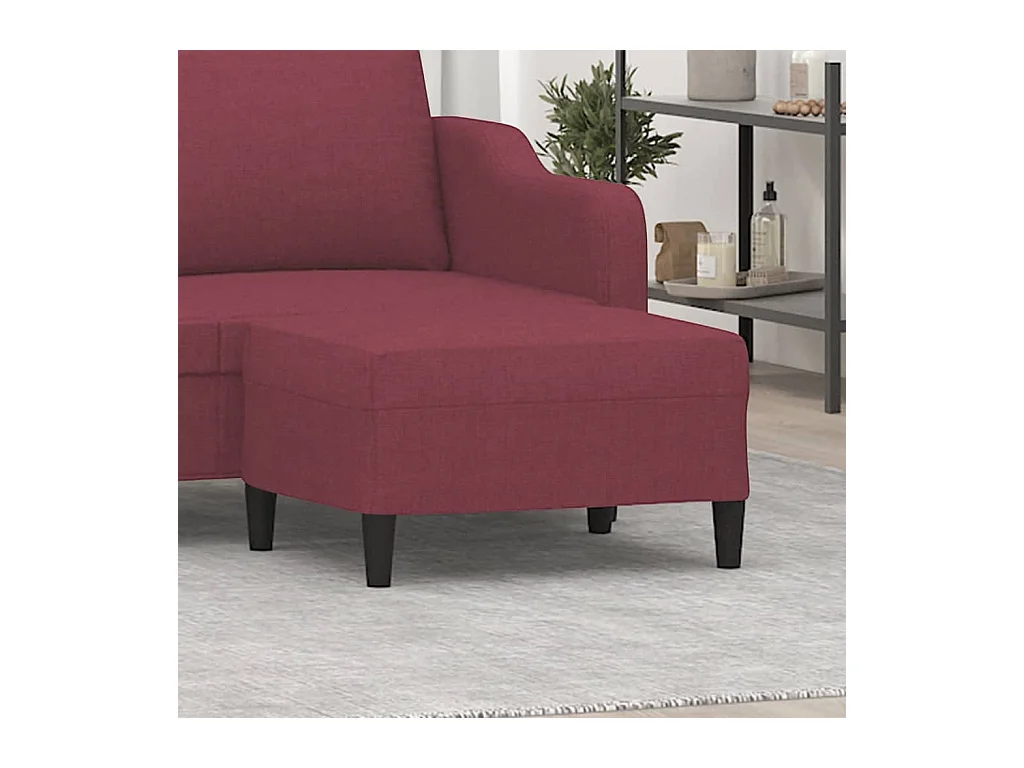 Repose-pied Rouge bordeaux 70x55x41 cm Tissu