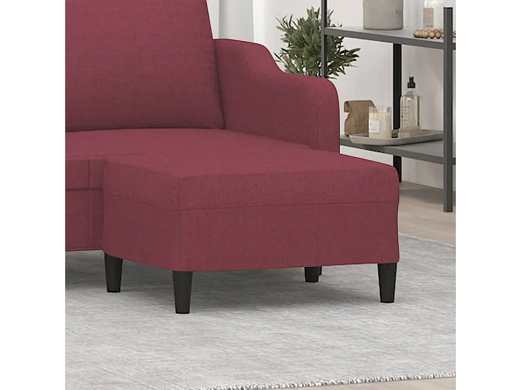 Repousa-pés vermelho Borgonha 70x55x41 cm Tecido