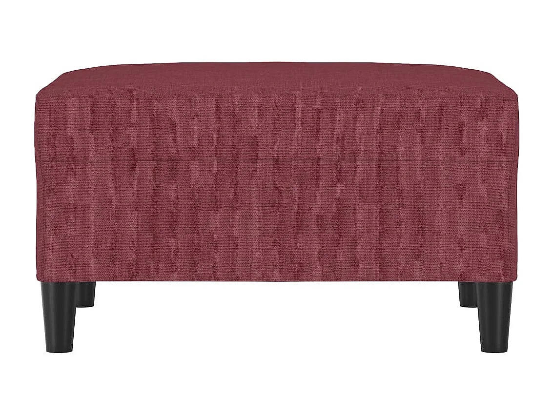 Repousa-pés vermelho Borgonha 70x55x41 cm Tecido
