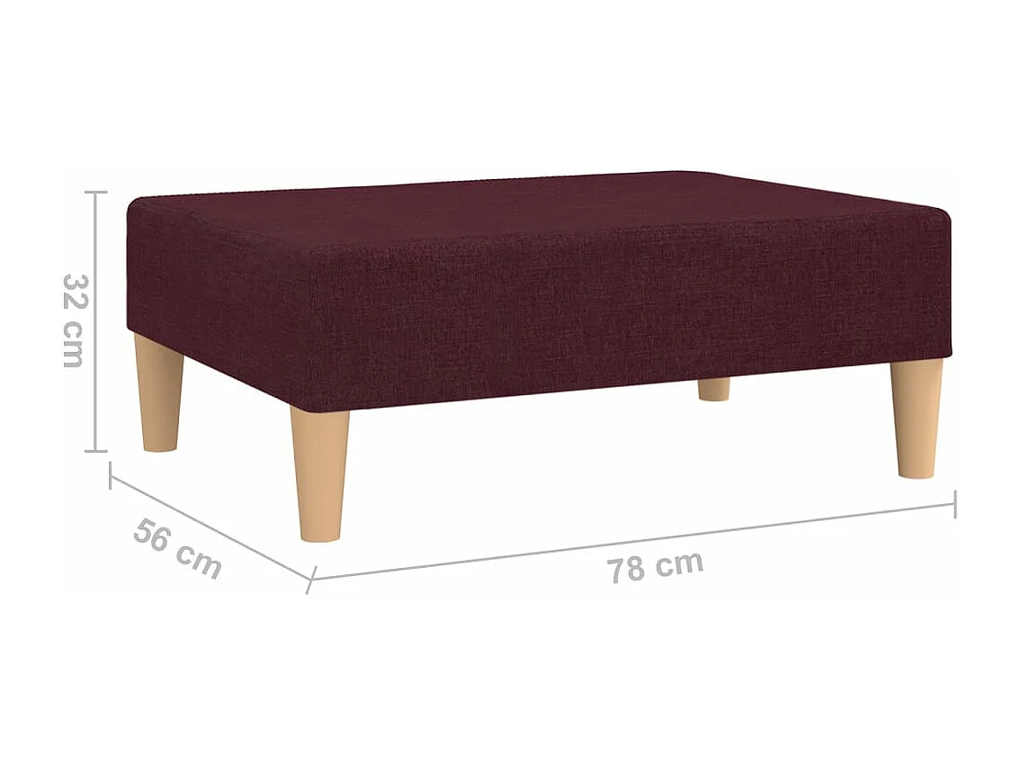 Repose-pied Violet 78x56x32 cm Tissu