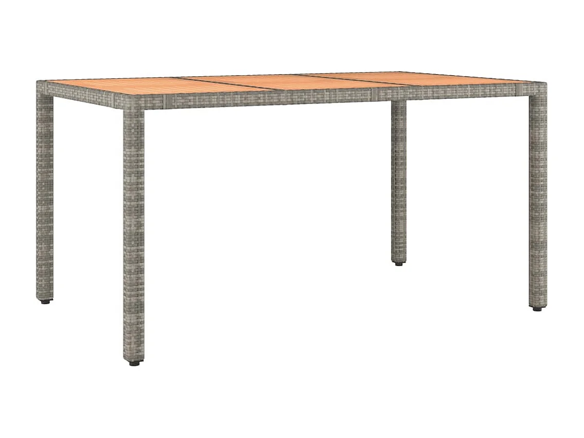 Ensemble de bistro de jardin 7 pcs coussins gris poly rotin