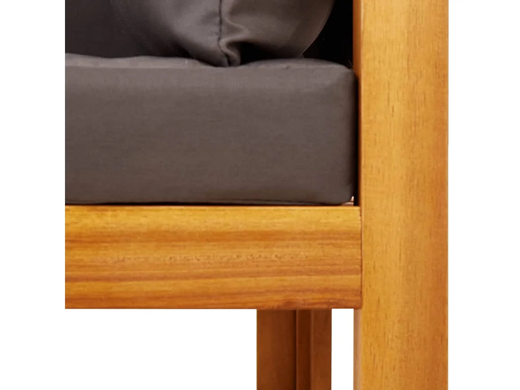 Set de sofás de jardín con cojines 6 pzas madera maciza acacia