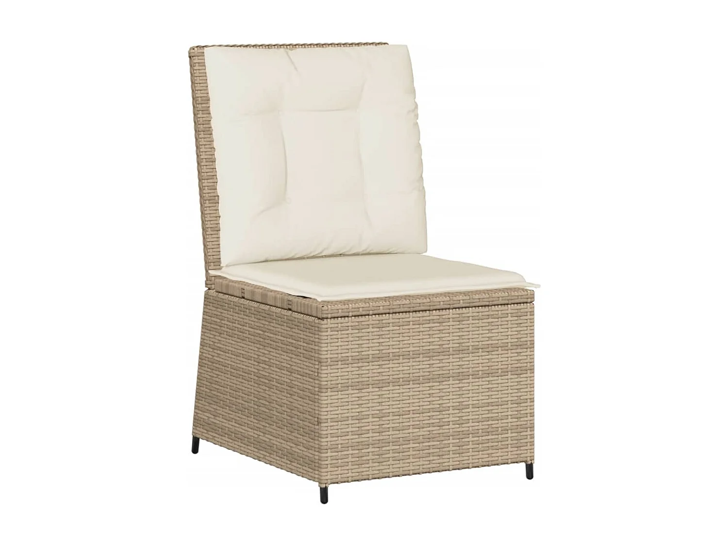 Set Divani da Giardino 5 pz con Cuscini in Polyrattan Beige