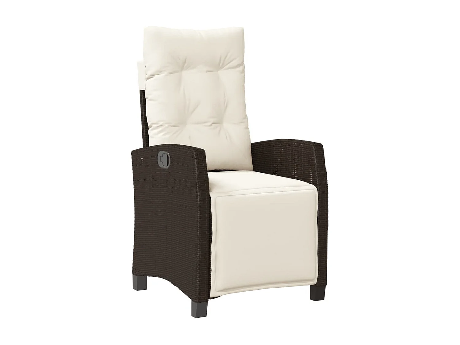 Set da Pranzo da Giardino 7pz con Cuscini in Polyrattan Marrone