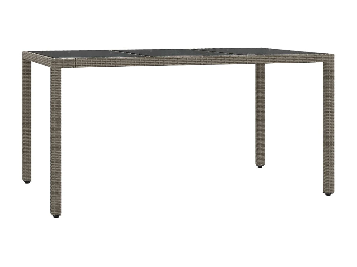 5 pcs conjunto de jantar p/ jardim c/ almofadões vime PE cinza