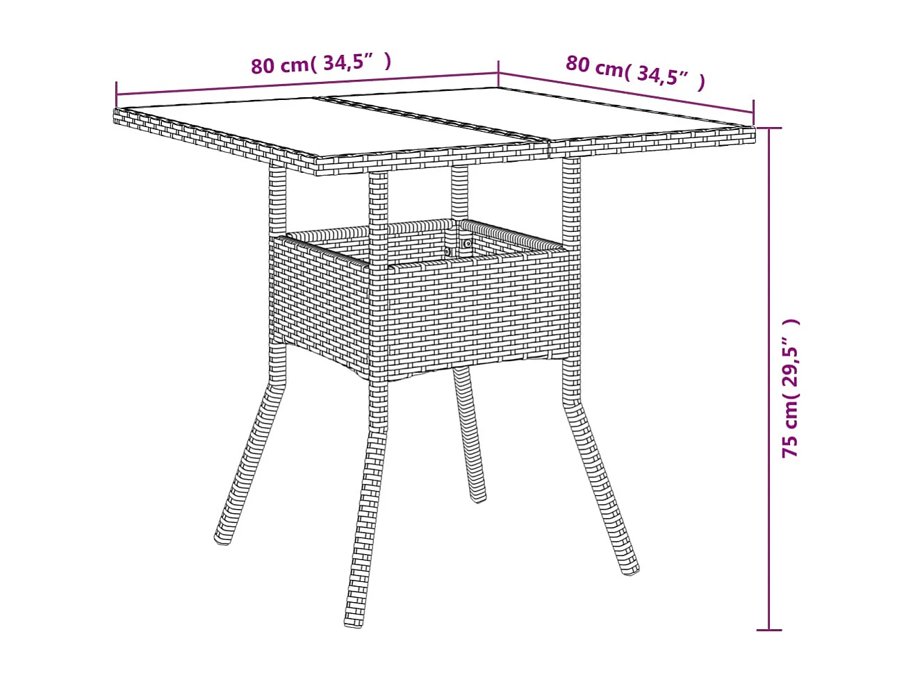 5-delige Loungeset met kussens poly rattan en acaciahout zwart