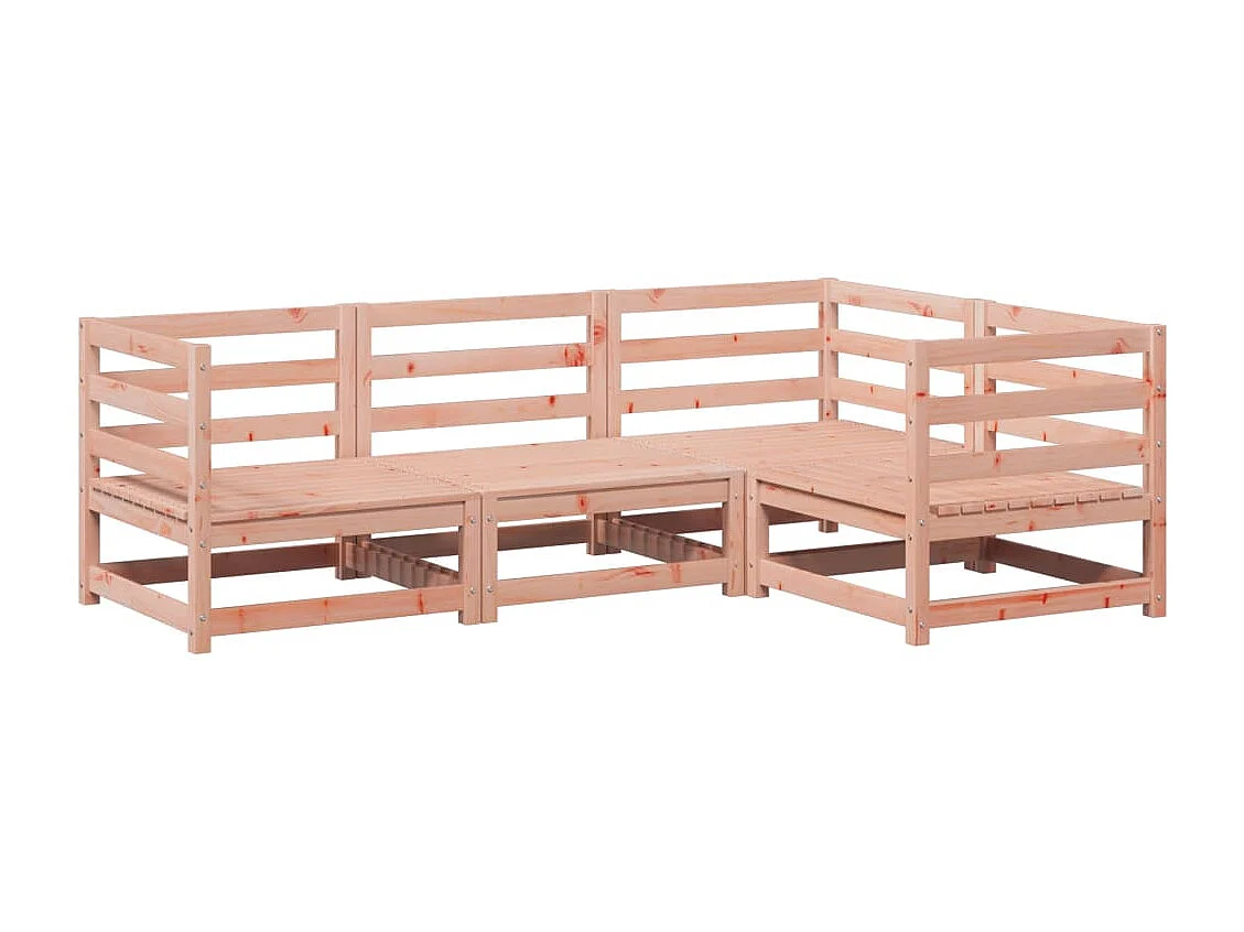 Salon de jardin 4 pcs bois massif sapin de douglas