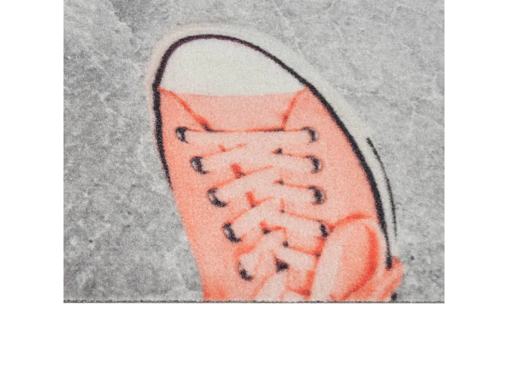 Tapis de cuisine lavable impression shoezone 60x180 cm velours