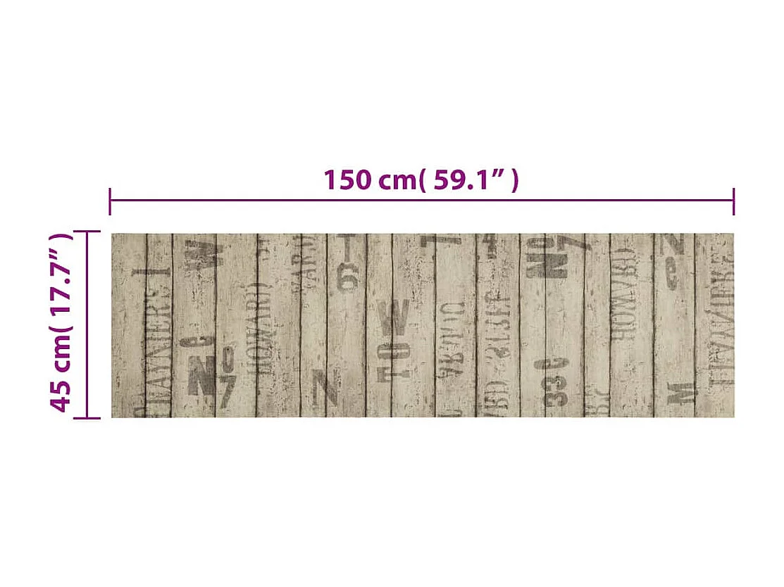 Tappeto da cucina lavabile stampa recinzione 45x150 cm in velluto