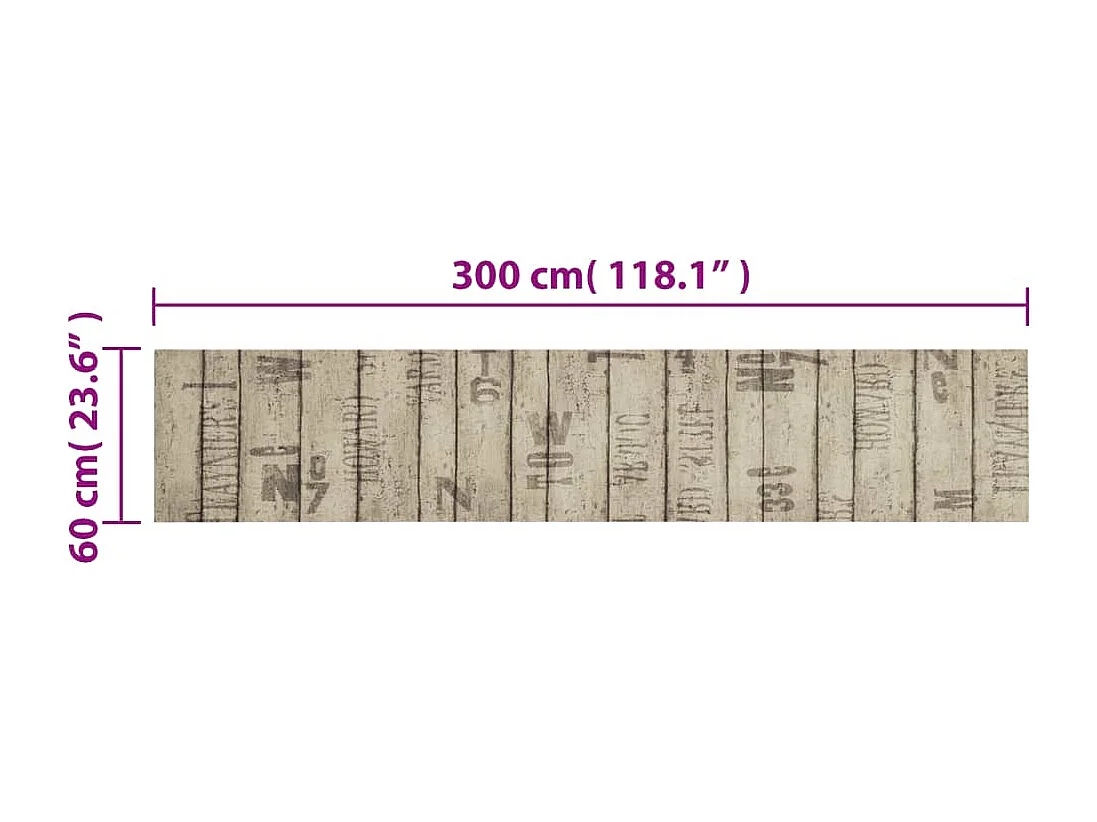 Tapis de cuisine lavable impression de clôture 60x300cm velours