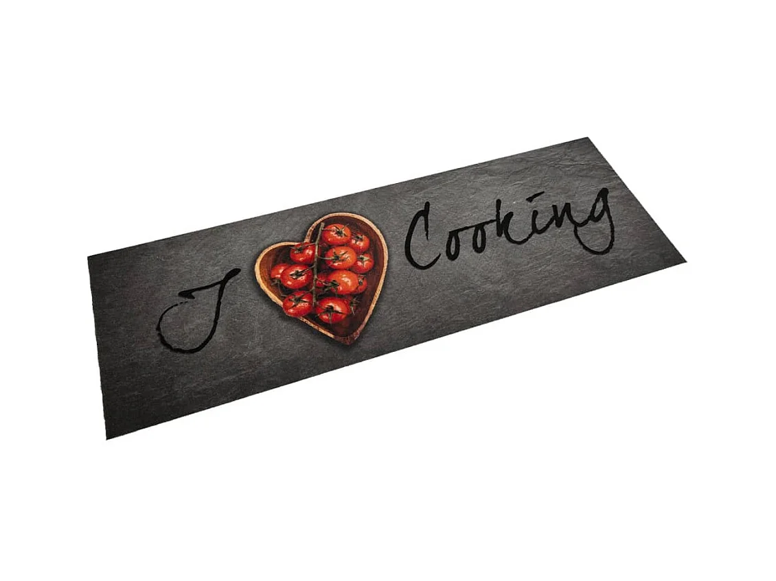 Tappeto da cucina lavabile Cooking text 60x180 cm velluto