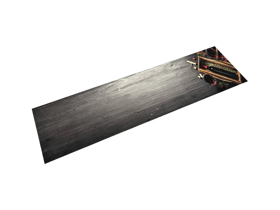 Wasbaar keukenkleed wijnfles 60x300 cm fluweel