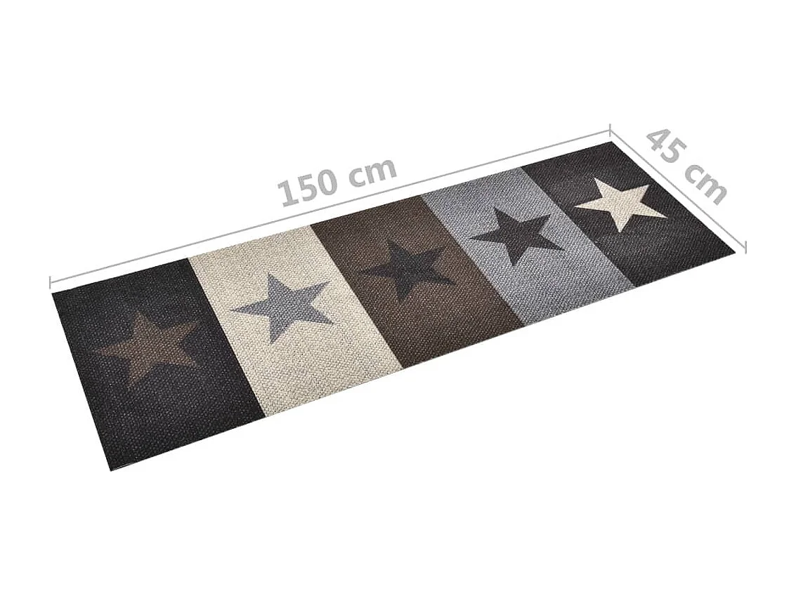 Tapis de sol de cuisine lavable Étoile 45x150 cm
