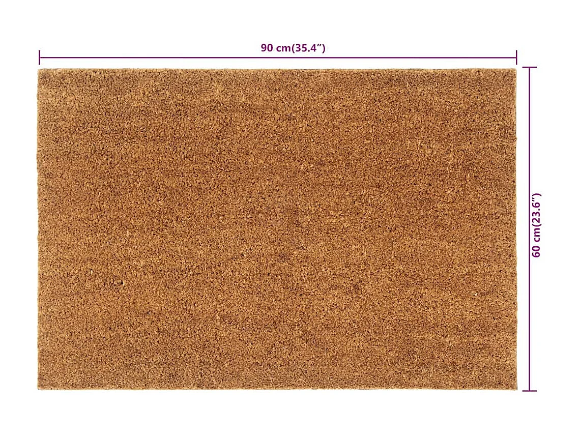 Tapis de porte naturel 60x90 cm fibre de coco touffeté