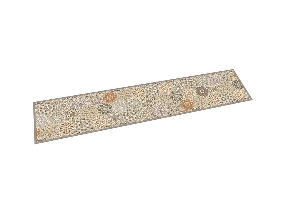 Tappeto da cucina lavabile stampa pastello esagonale 60x300 cm