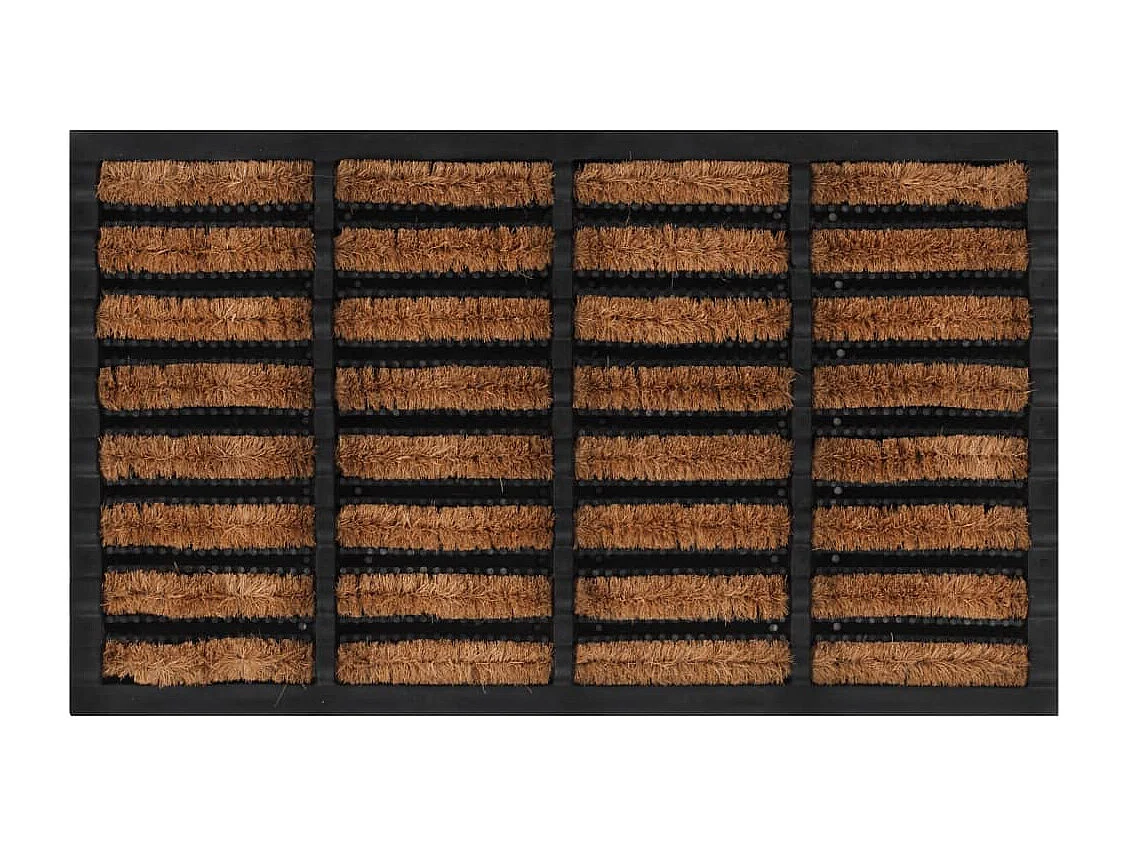 Felpudo rectangular 45x75 cm caucho y fibra de coco