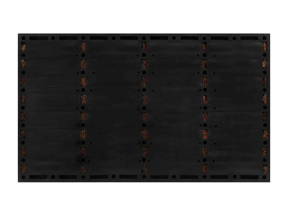 Paillasson rectangulaire 45x75 cm caoutchouc et fibre de coco