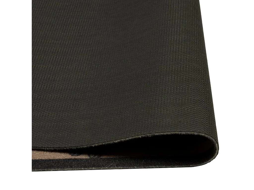 Alfombra de cocina lavable estampada Morning marrón terciopelo 60x300 cm