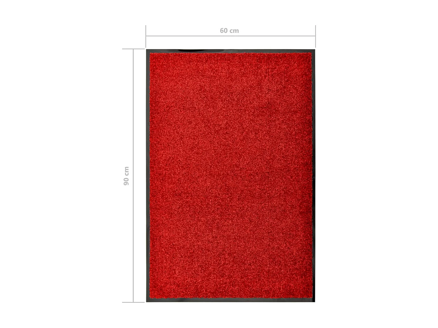 Zerbino lavabile Rosso 60x90 cm