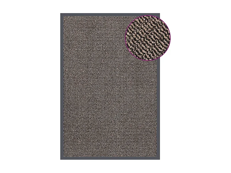 Capacho tufado 80x120 cm Castanho escuro