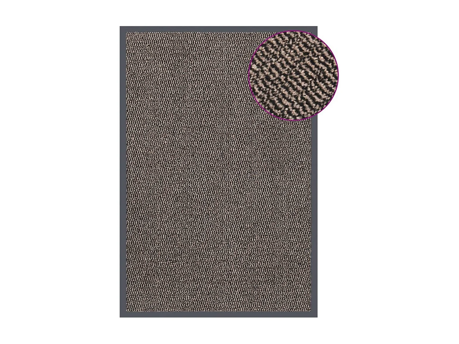 Capacho tufado 80x120 cm Castanho escuro