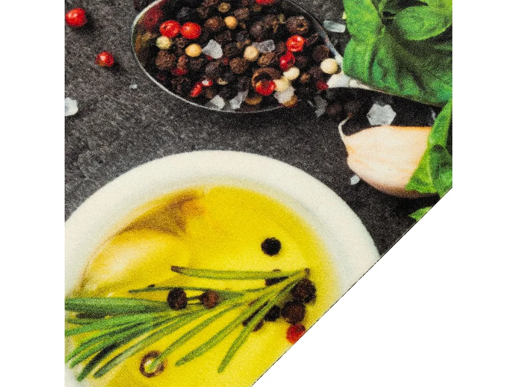 Tapete de cozinha lavável com estampa de especiarias 60x180 cm veludo
